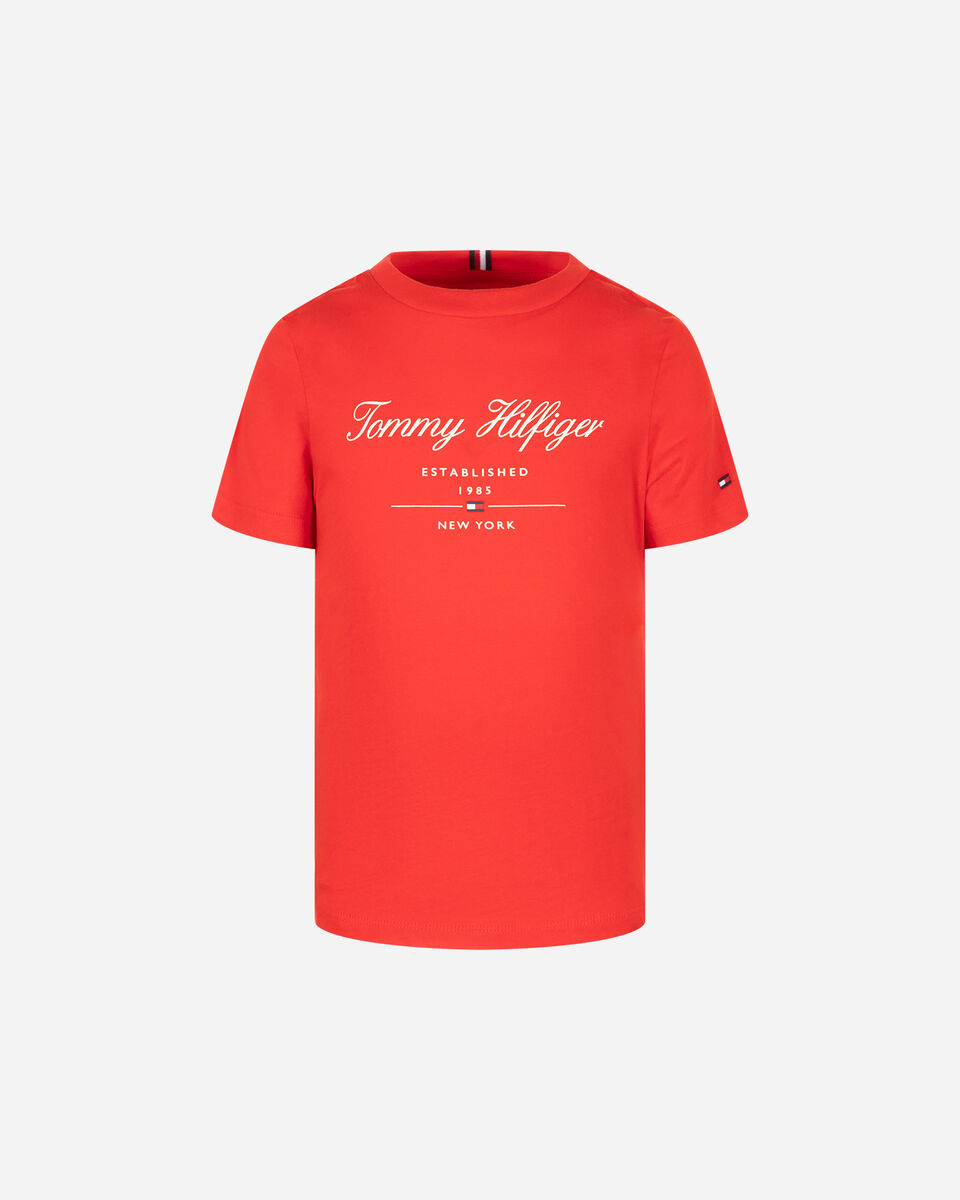  T-Shirt TOMMY HILFIGER SCRIPT FIERCE JR S4131534|Fierce Red|8 scatto 0